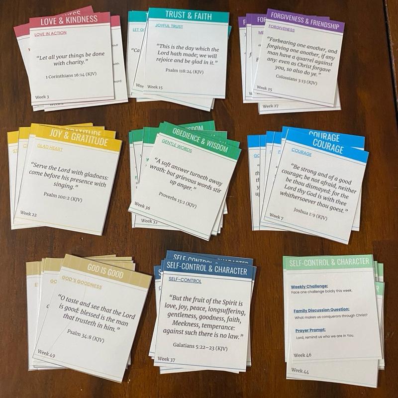 52 Week Bible Verse Memorization Cards for Daily Devotion and Spiritua ...