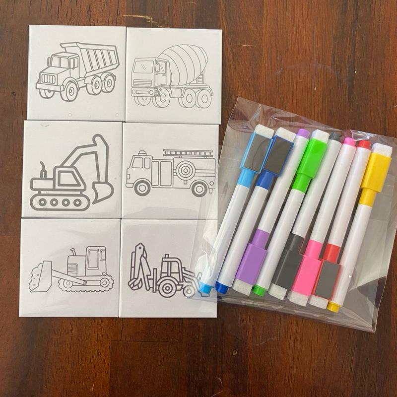Dry erase magnets set of 6