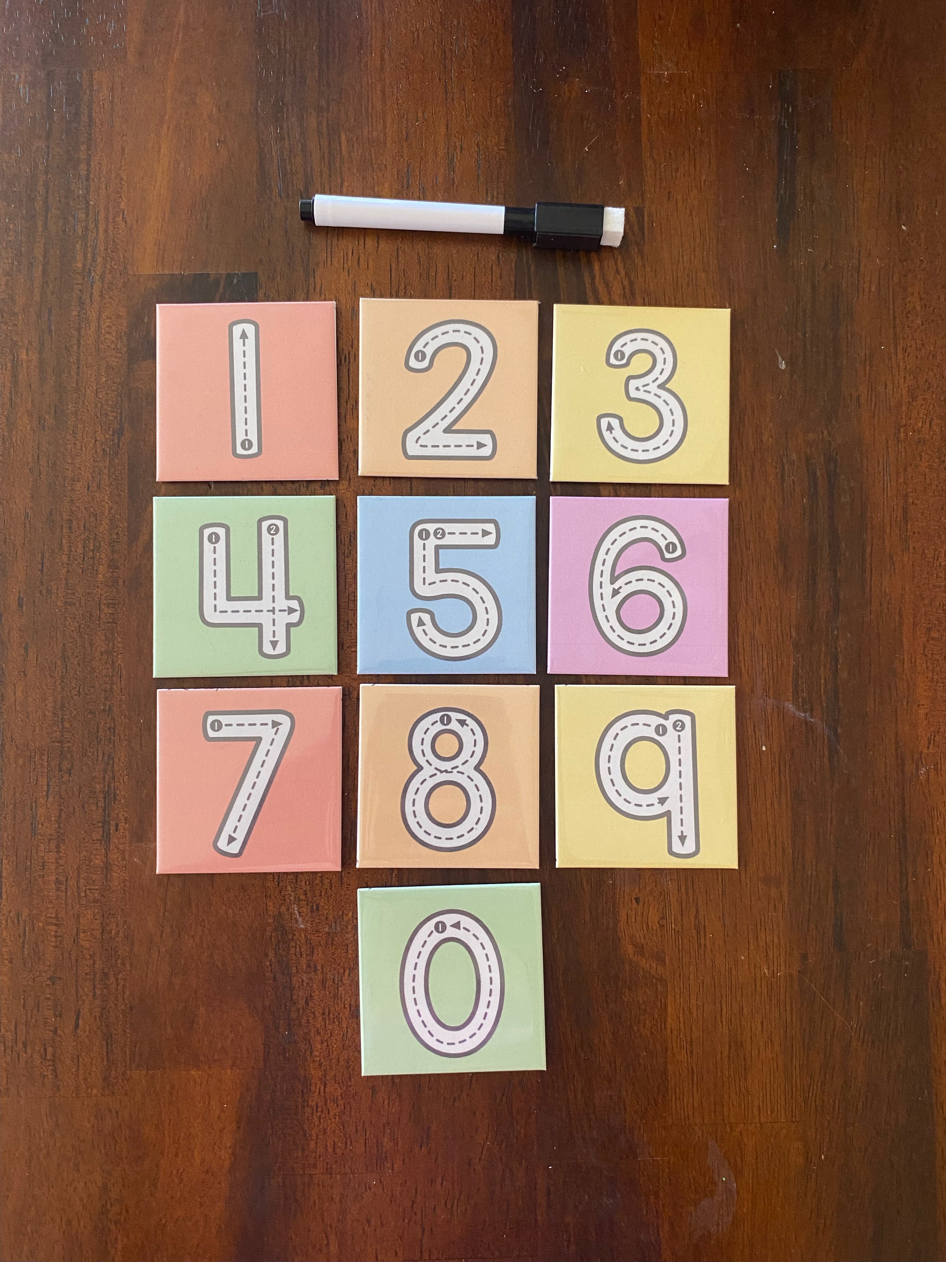 Magnetic number tracing for kids